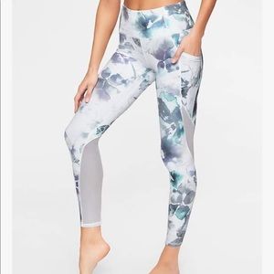 Athleta Floral Mudra Mesh Leggings